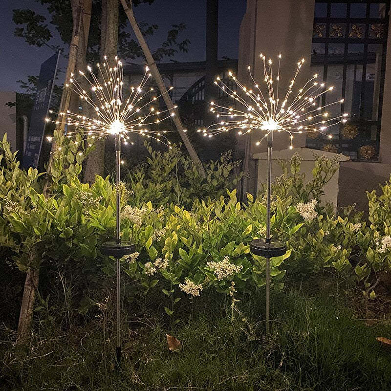 Outdoor Lawn Firework Light-LED Solar Fairy Lights