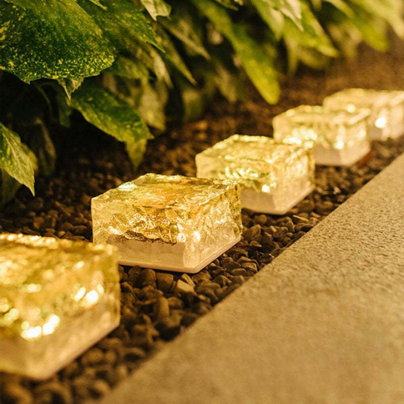LED Ice Cube Brick Lights For Garden-LED Solar Fairy Lights