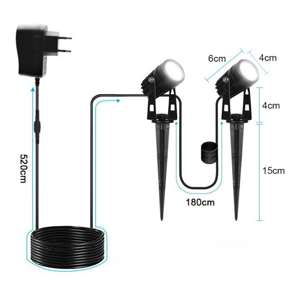 Decorative Outdoor RGB 12V Remote Controlled Lawn Lamp-LED Solar Fairy Lights