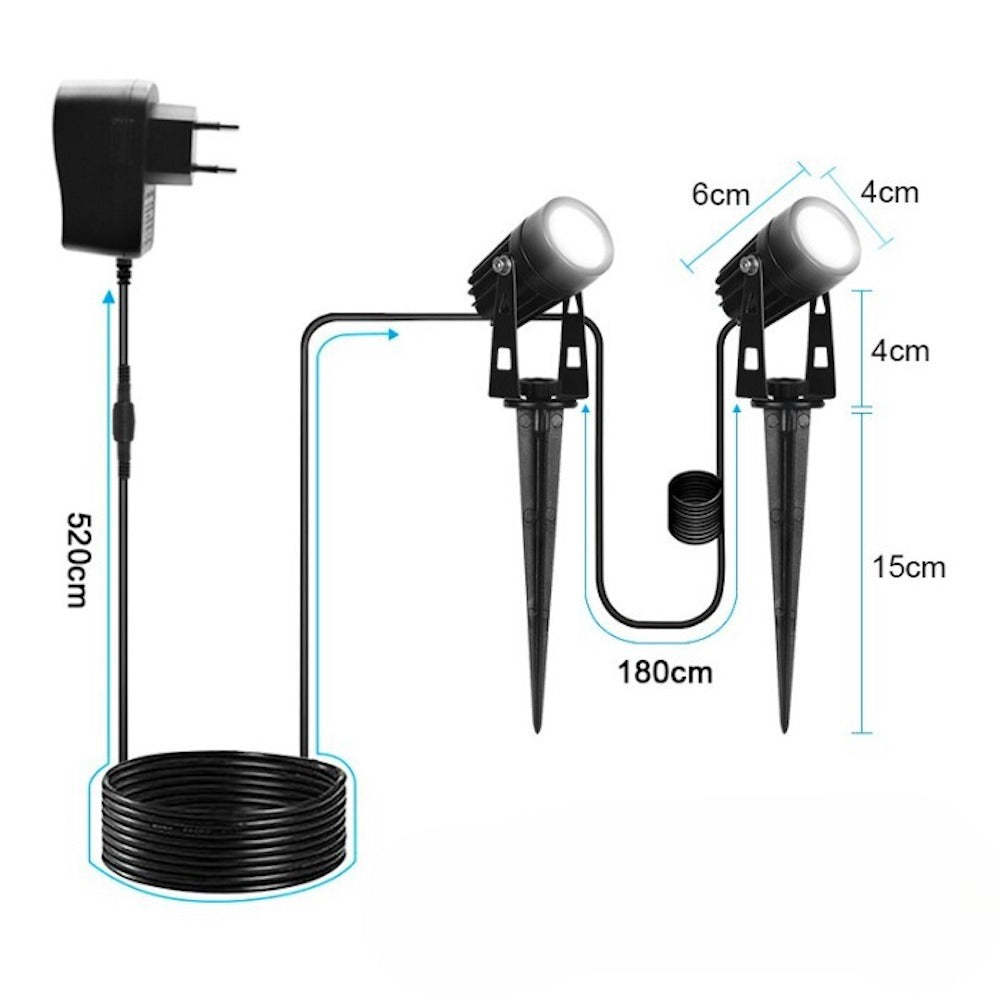 Decorative Outdoor RGB 12V Remote Controlled Lawn Lamp-LED Solar Fairy Lights