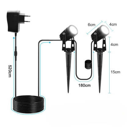 Decorative Outdoor RGB 12V Remote Controlled Lawn Lamp-LED Solar Fairy Lights