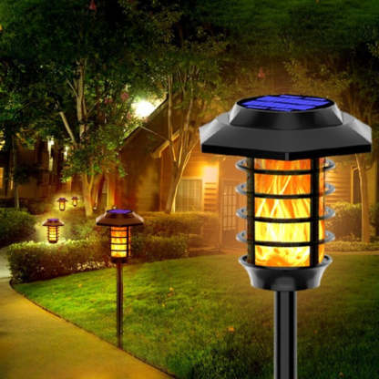 2 IN 1 LED Solar Flame Torch Lamp-LED Solar Fairy Lights