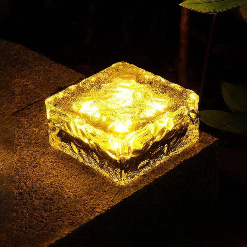 LED Ice Cube Brick Lights For Garden-LED Solar Fairy Lights