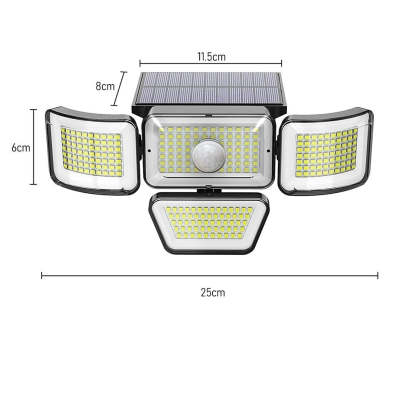 4 Heads Motion Sensor Solar Wall Lamp-LED Solar Fairy Lights