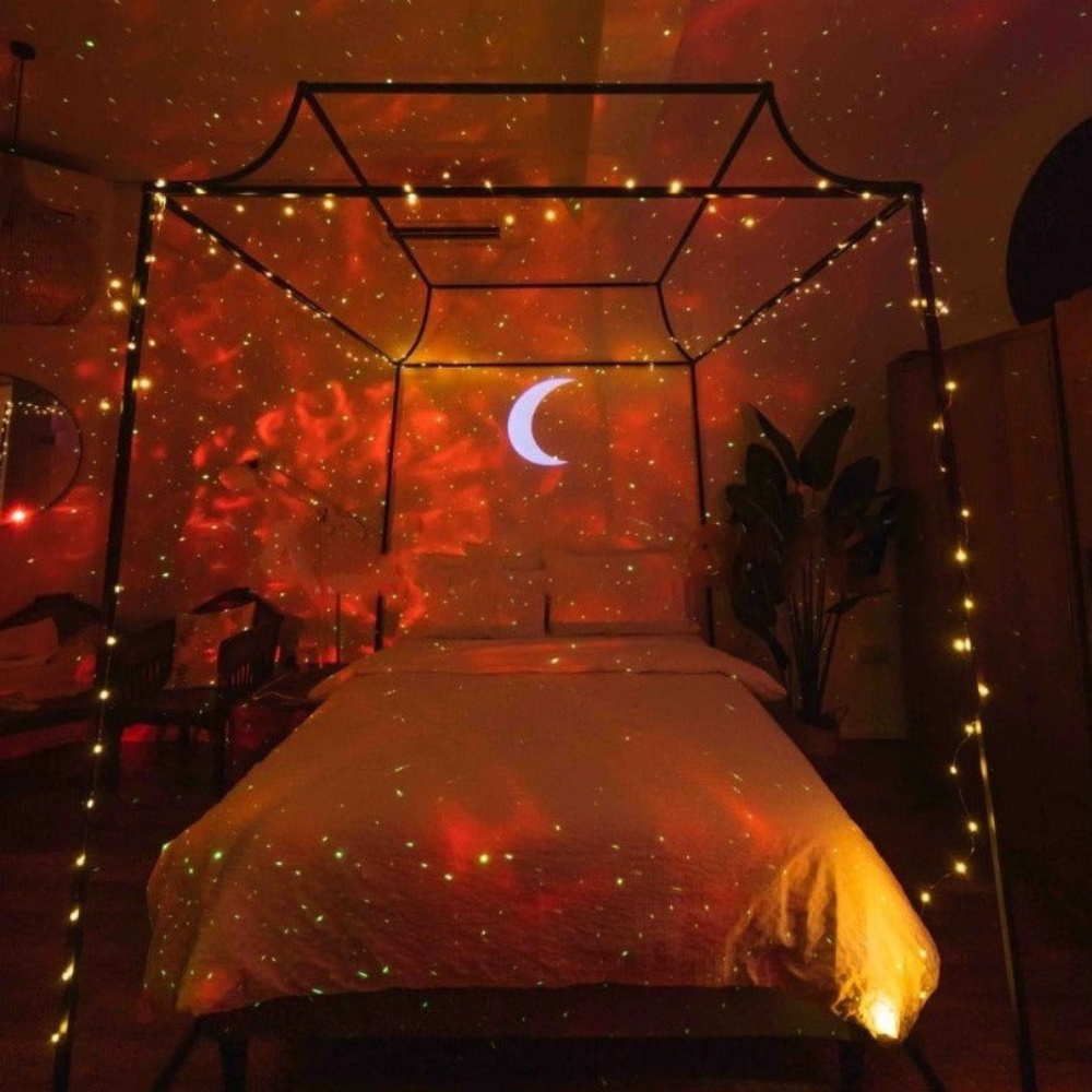 Galaxy Light Projector With Music Sync And Ambient Lighting-LED Solar Fairy Lights
