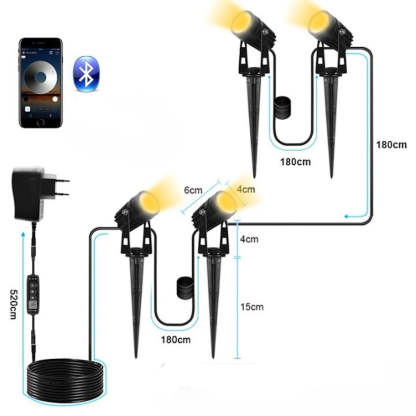 Outdoor 12V Lawn Lamp With Wireless Control-LED Solar Fairy Lights