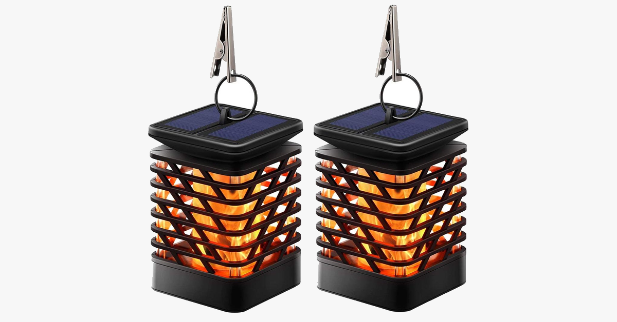 Solar Flame Flicking Lamp Lantern-LED Solar Fairy Lights