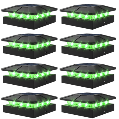 Waterproof LED Solar Post Cap Lights for Outdoor Fence