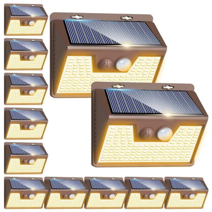 140LED Solar Security Fence Lights For Wall Garden Yard Outside