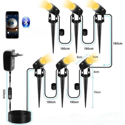 Outdoor 12V Lawn Lamp With Wireless Control-LED Solar Fairy Lights