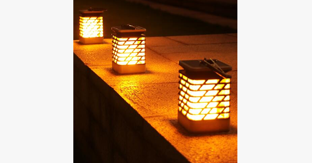 Solar Flame Flicking Lamp Lantern-LED Solar Fairy Lights
