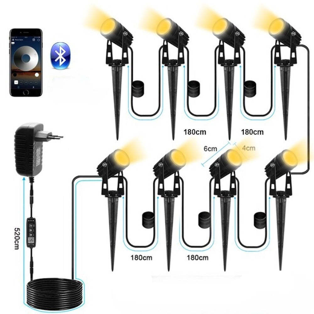 Outdoor 12V Lawn Lamp With Wireless Control-LED Solar Fairy Lights