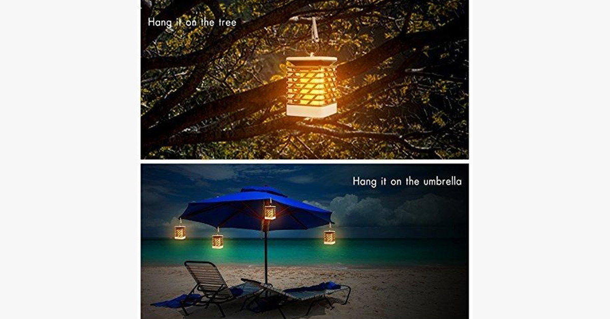 Solar Flame Flicking Lamp Lantern-LED Solar Fairy Lights