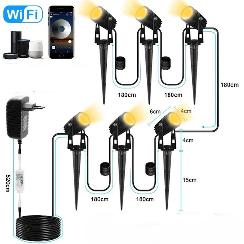 Outdoor 12V Lawn Lamp With Wireless Control-LED Solar Fairy Lights