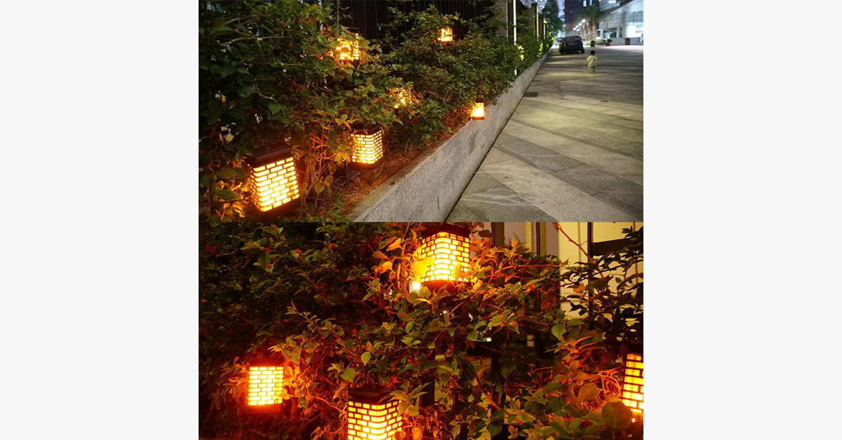 Solar Flame Flicking Lamp Lantern-LED Solar Fairy Lights