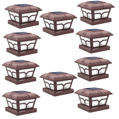 Dual Color Solar Post Cap Lights For Outdoor Fence And Deck