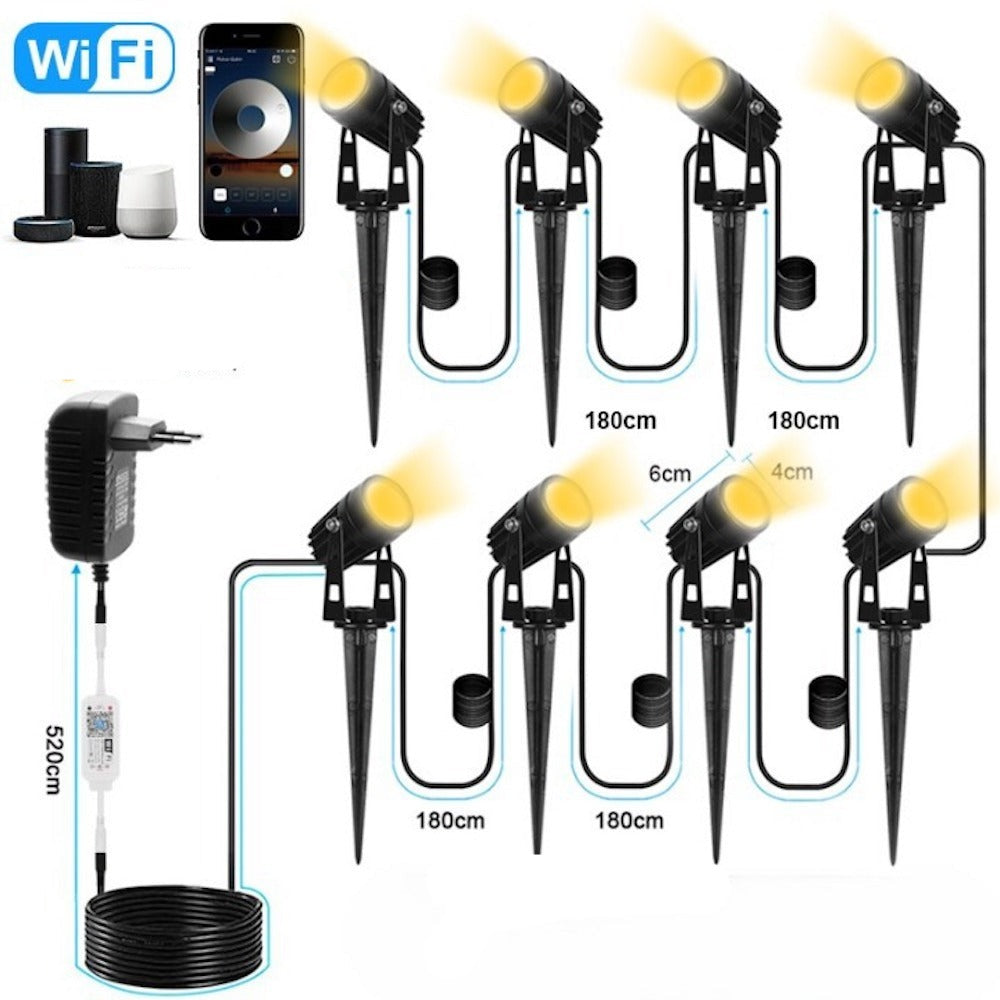 Outdoor 12V Lawn Lamp With Wireless Control-LED Solar Fairy Lights