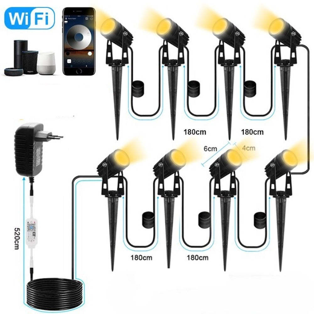 Outdoor 12V Lawn Lamp With Wireless Control-LED Solar Fairy Lights