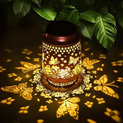 Outdoor Hummingbird Solar Lanterns Waterproof Hanging Metal Lights