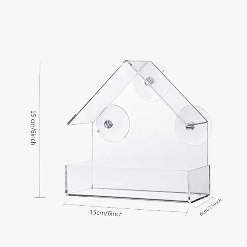 Smart Window Bird Feeder-LED Solar Fairy Lights