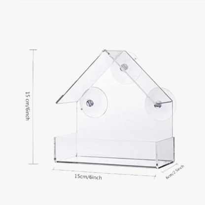 Smart Window Bird Feeder-LED Solar Fairy Lights