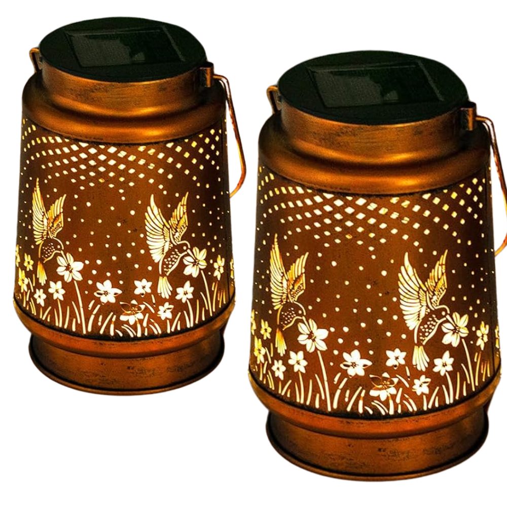 Hummingbird Solar Garden Lantern Light