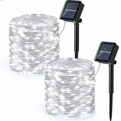 2 Pack Total 78FT 240 LED Solar Halloween Fairy Lights