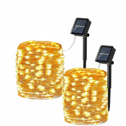 2 Pack Total 78FT 240 LED Solar Halloween Fairy Lights
