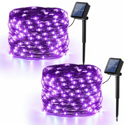2 Pack Total 78FT 240 LED Solar Halloween Fairy Lights