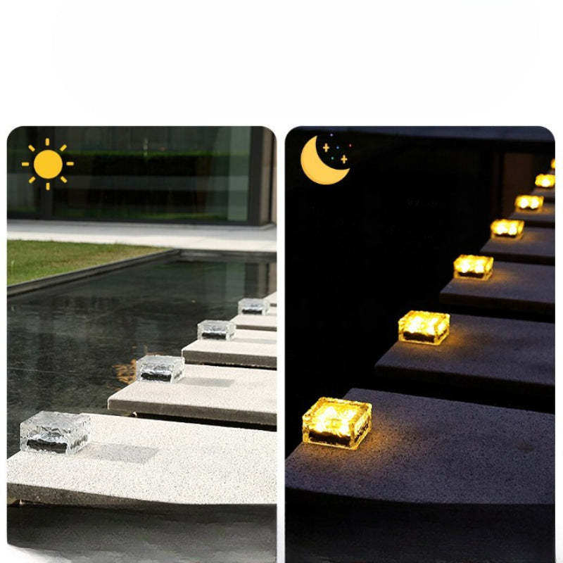 LED Ice Cube Brick Lights For Garden-LED Solar Fairy Lights