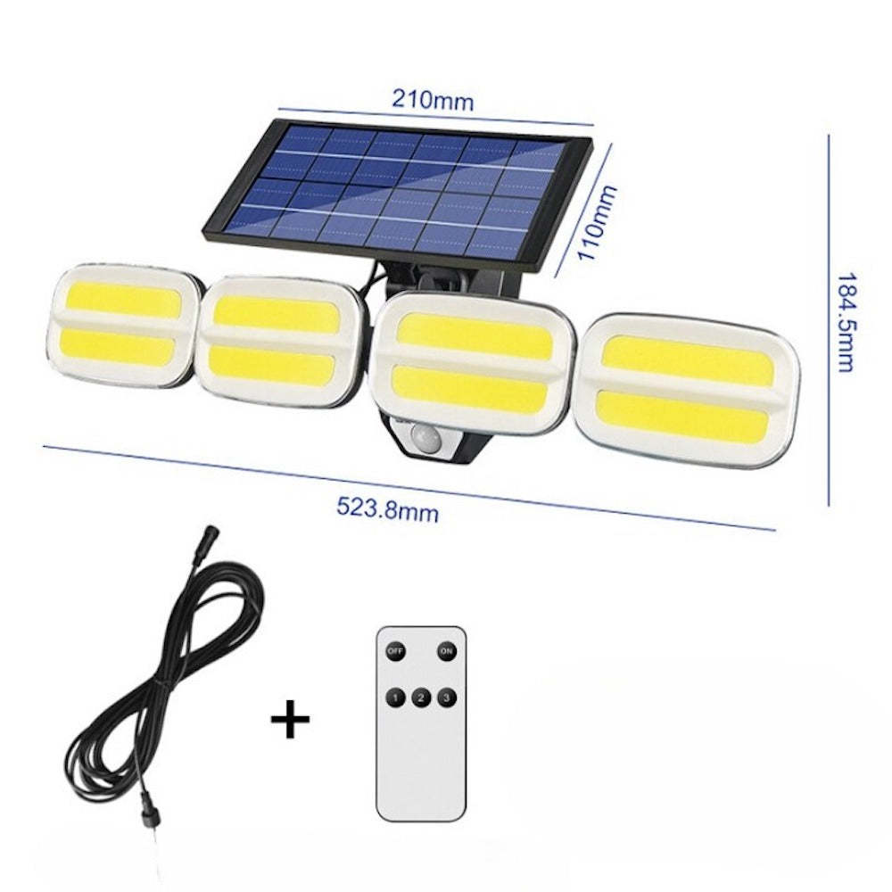 Four Head Solar Wide Angle Lamp-LED Solar Fairy Lights