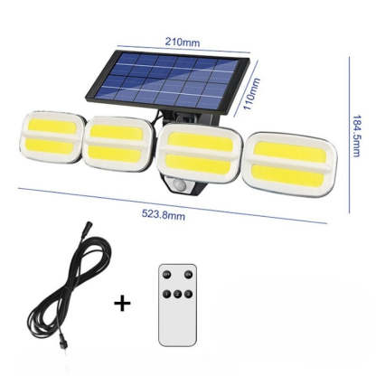 Four Head Solar Wide Angle Lamp-LED Solar Fairy Lights