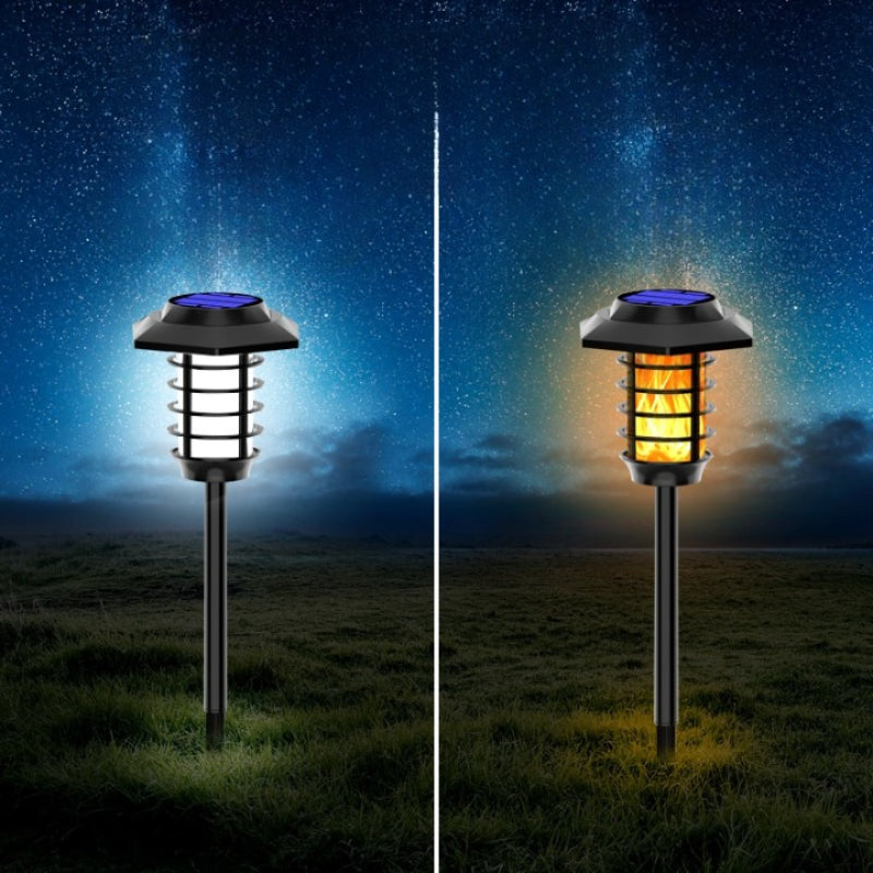 2 IN 1 LED Solar Flame Torch Lamp-LED Solar Fairy Lights