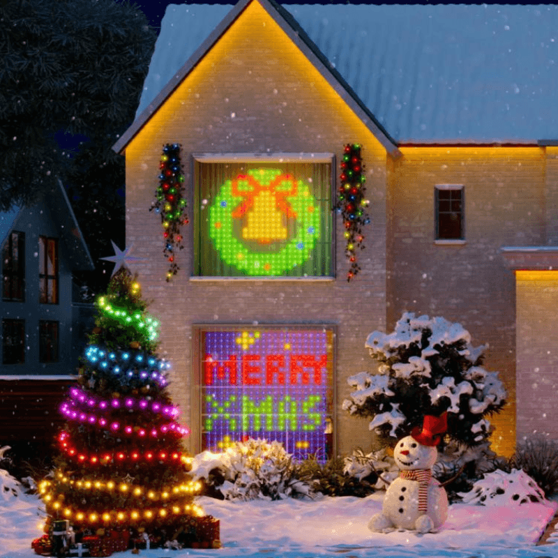 Festive Glow LED Curtain Lights - Solar Flame Torch