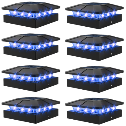 Waterproof LED Solar Post Cap Lights for Outdoor Fence