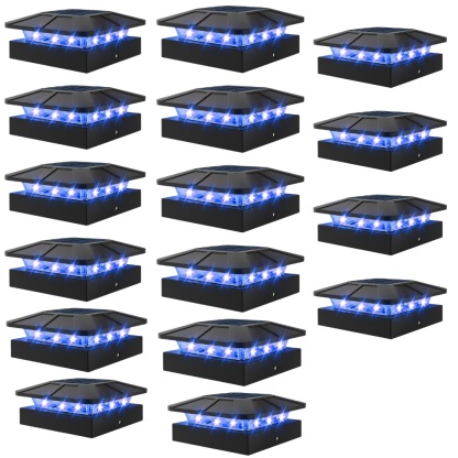 Waterproof LED Solar Post Cap Lights for Outdoor Fence
