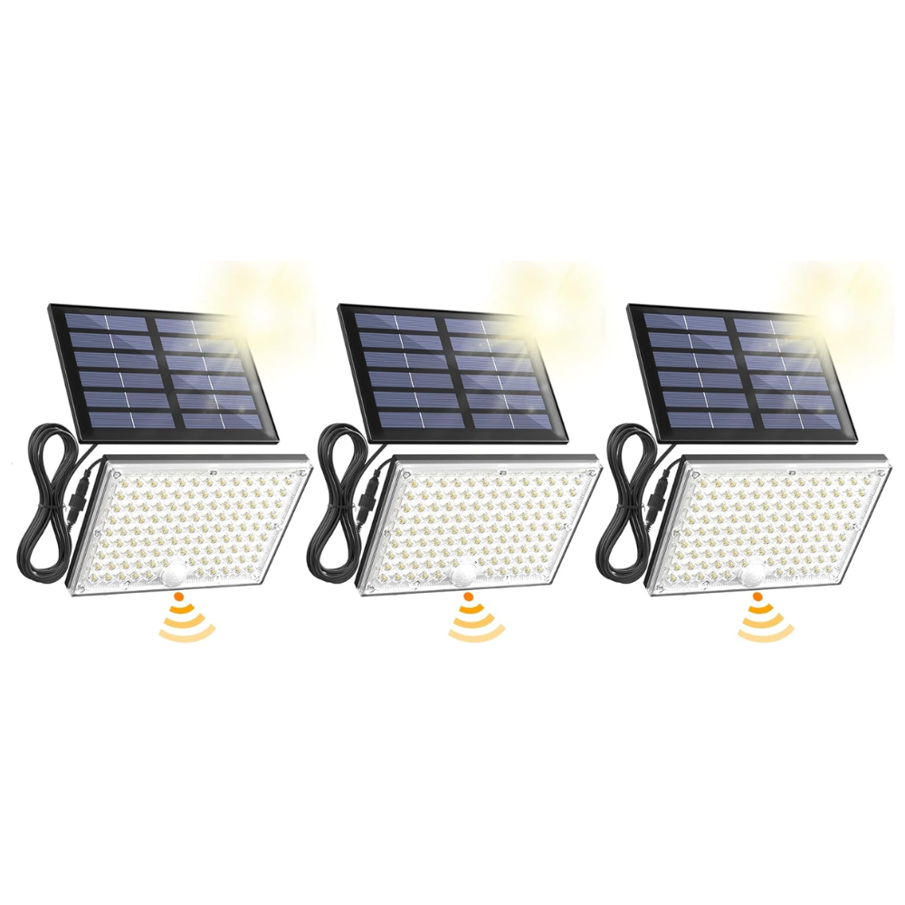 113 Bright LEDs Motion Sensor Outdoor Security Solar Lights