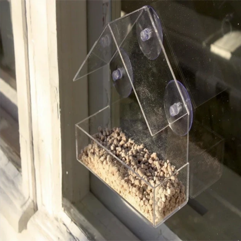Smart Window Bird Feeder-LED Solar Fairy Lights