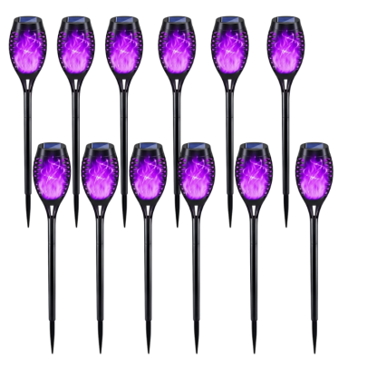 Solar Torch Light With Flickering Flame For Outdoor Garden Decor