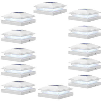 Dual Mode Waterproof Solar Post Cap Lights for Outdoor Fence