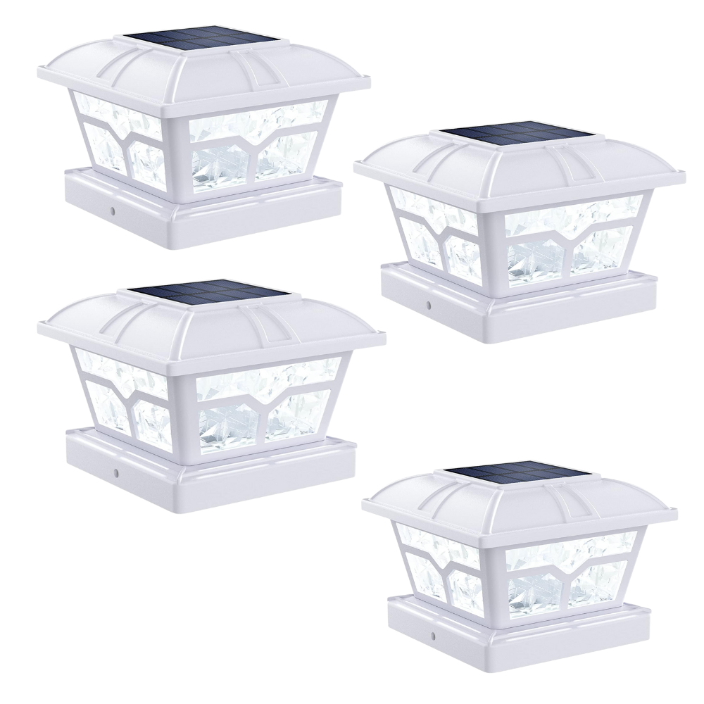 Dual Color Solar Post Cap Lights For Outdoor Fence And Deck