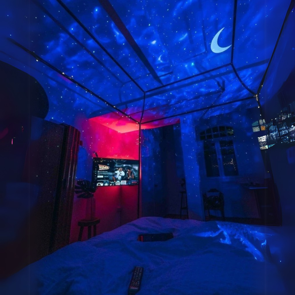 Galaxy Light Projector With Music Sync And Ambient Lighting-LED Solar Fairy Lights