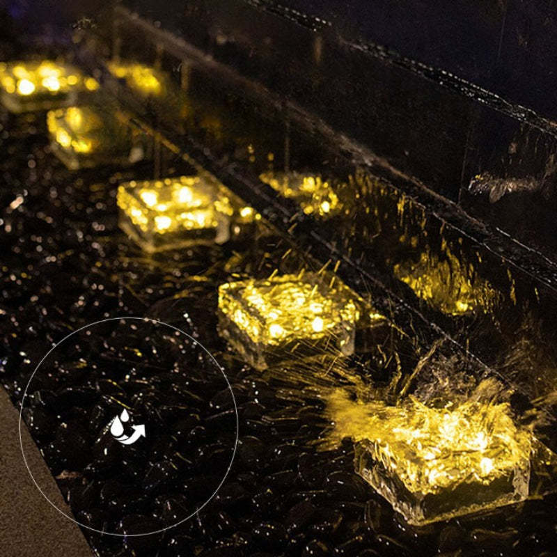 LED Ice Cube Brick Lights For Garden-LED Solar Fairy Lights