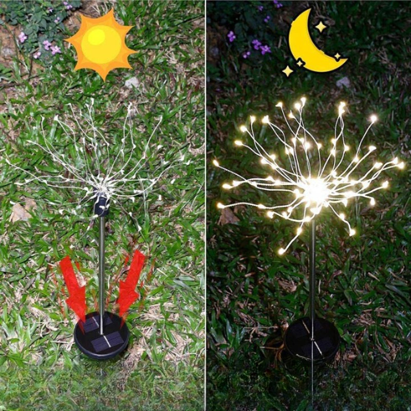 Outdoor Lawn Firework Light-LED Solar Fairy Lights