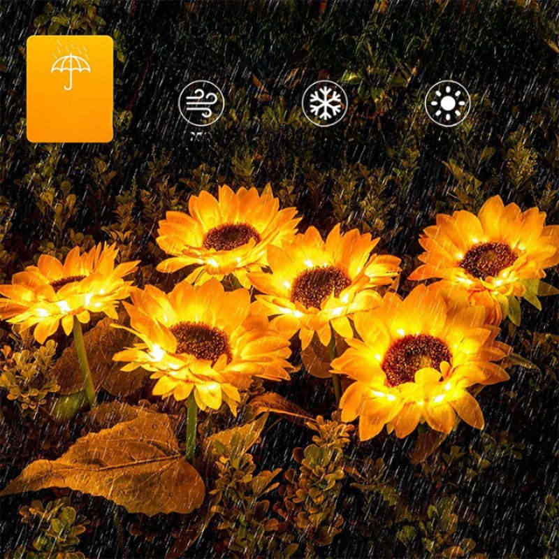 Sunflower Solar LED Outdoor Lights-LED Solar Fairy Lights