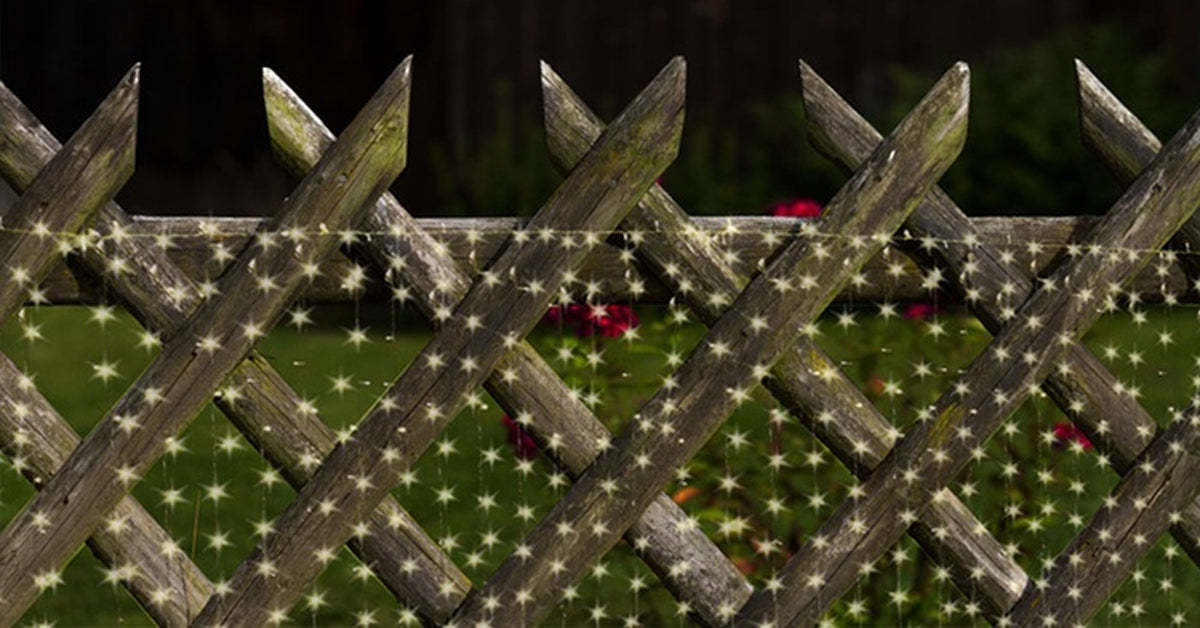 10Ft. 300-LED Warm White String Curtain Light Upgraded-LED Solar Fairy Lights