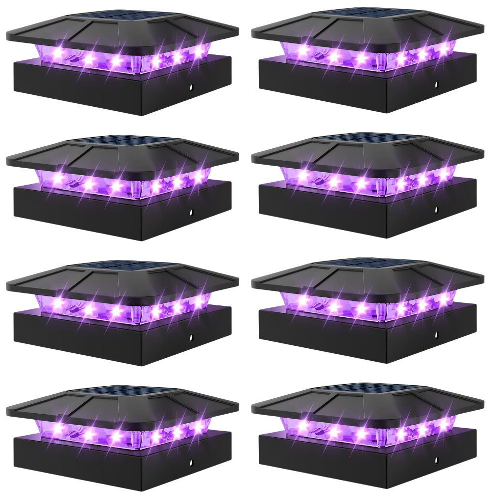 Waterproof LED Solar Post Cap Lights for Outdoor Fence