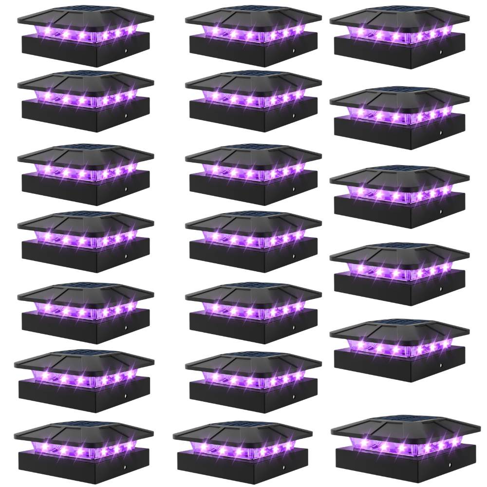 Waterproof LED Solar Post Cap Lights for Outdoor Fence