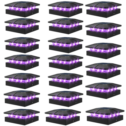 Waterproof LED Solar Post Cap Lights for Outdoor Fence