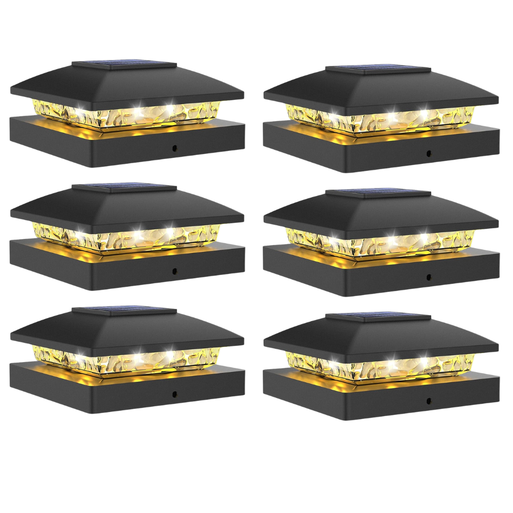 Solar Powered Waterproof Post Cap Lights For Fence And Deck